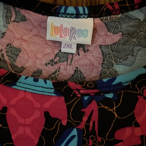 LuLaRoe Nicole Short Sleeve Pullover Print Dress - Picture 2 of 4